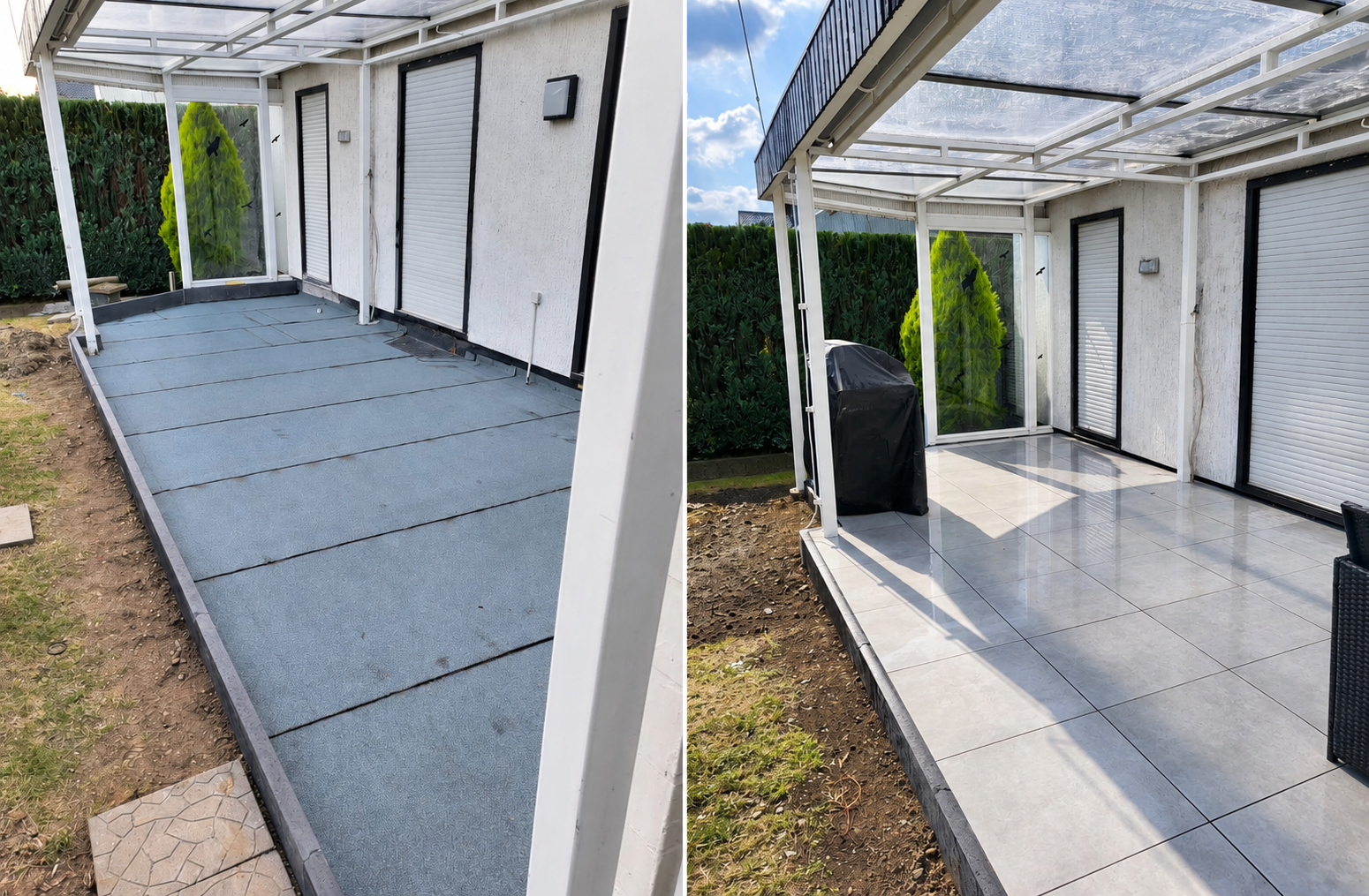 Terrassenplatten auf Stelzlagern